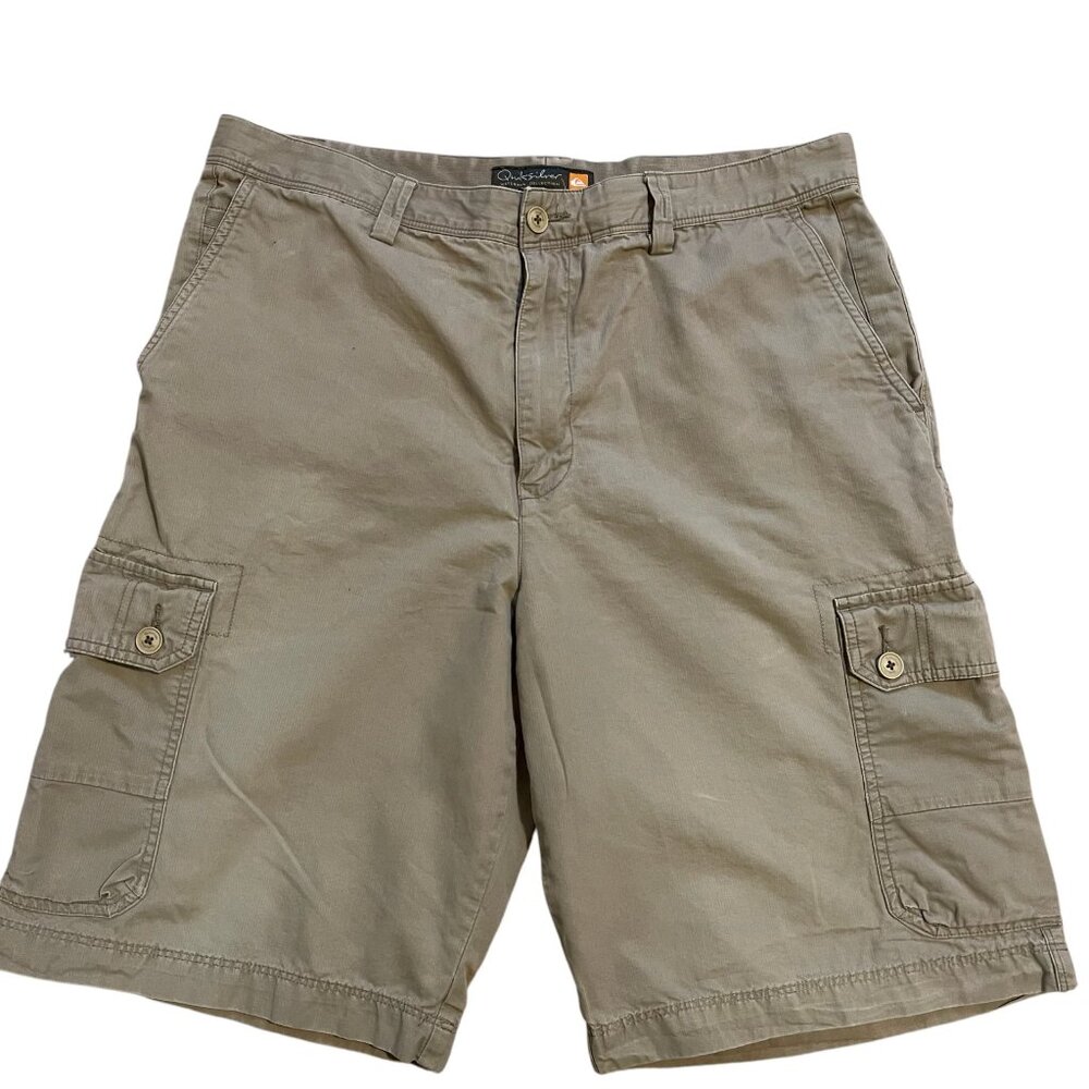 *SOLD*Quiksilver Waterman Collection Shorts 36 Khaki Cargo Outdoor
